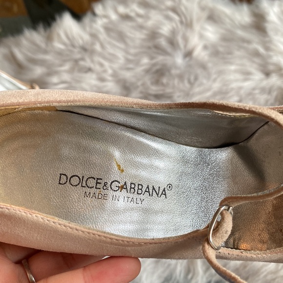 Dolce & Gabbana blush suede platform high heels size 36 - Picture 12 of 14